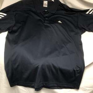 Adidas xl blue grey poly yep golf shirt euc